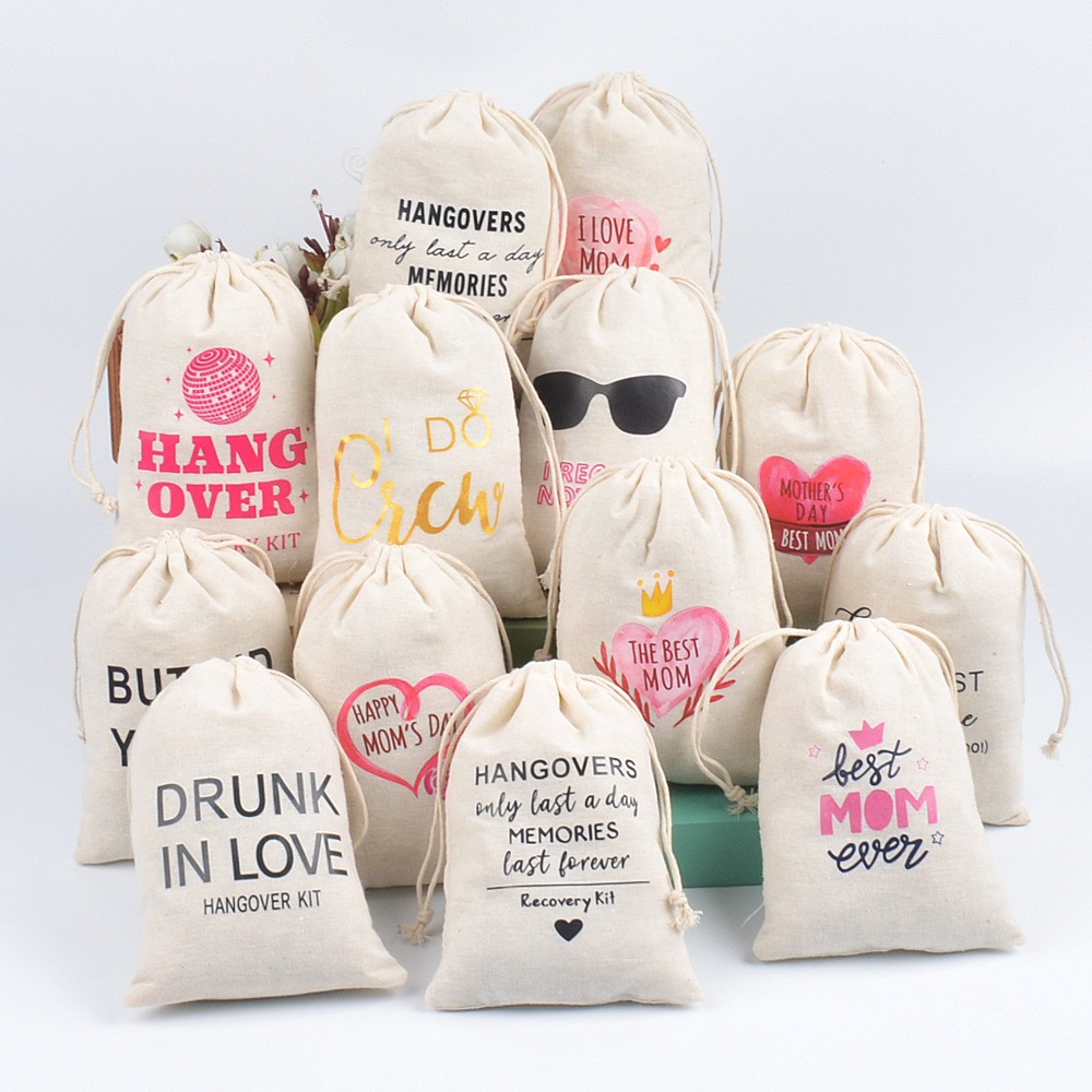 跨境Hangover Kit Bag十字架棉布袋宿醉工具包婚礼单身派对醒酒袋