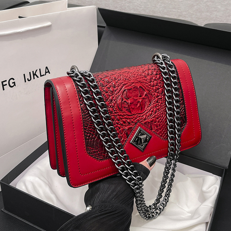 Crocodile-patterned Luxury Texture Underarm Women's Large Capacity, Multi-layer Storage, Hand-held Shoulder Bag, Stylish_voghion.com