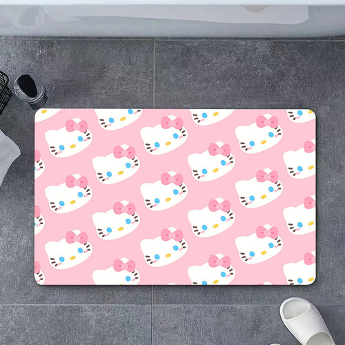 Cartoon bathroom technology cloth absorbent soft rubber floor mat bathroom door non-slip quick-drying foot mat