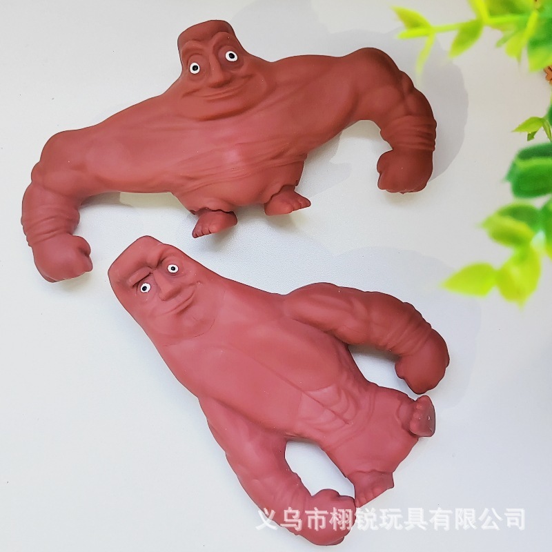 跨境创意新款肌肉木棍人拉拉乐新奇搞怪捏捏乐沙子变形玩具厂批发|undefined