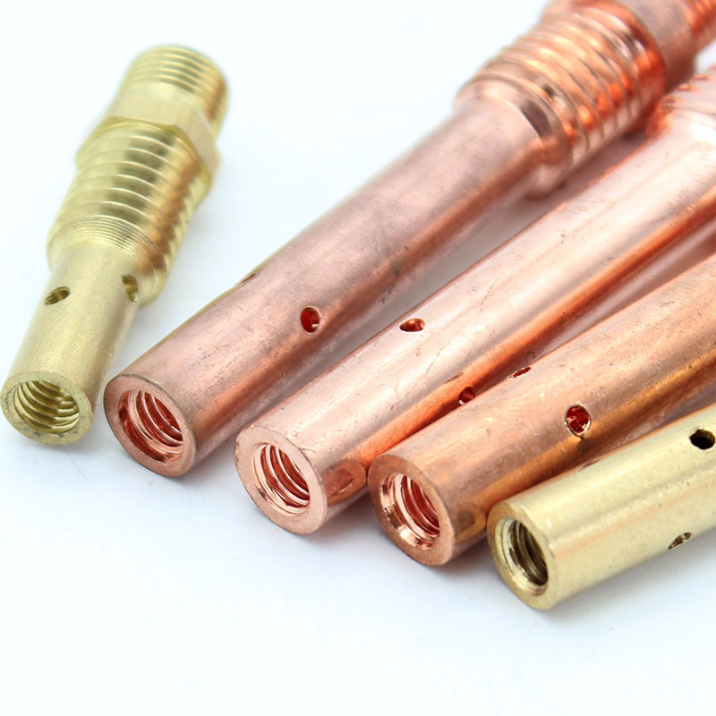 厂家批发二保焊枪连接杆紫铜500A 二保焊枪配件黄铜500A连接杆