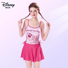 迪士尼泳衣女竞速女款连体专业高弹显瘦泡温泉游泳衣泳装游泳女士