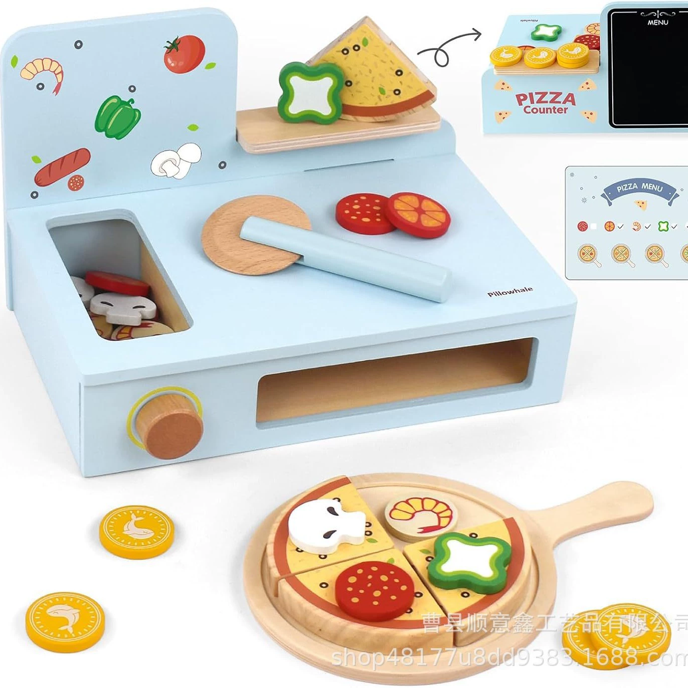 Детский деревянный симулятор домашней пиццы детская тренировка практическая интерактивная кухня