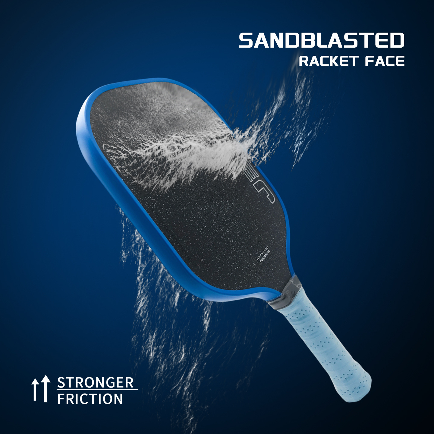 J3CR Pickleball Paddle Blue Sandblasted Epp Foam carbon fiber
