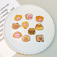 亚克力仿真食玩汉堡鲷鱼烧水豚露比卡通贴片diy饰品配件批发材料