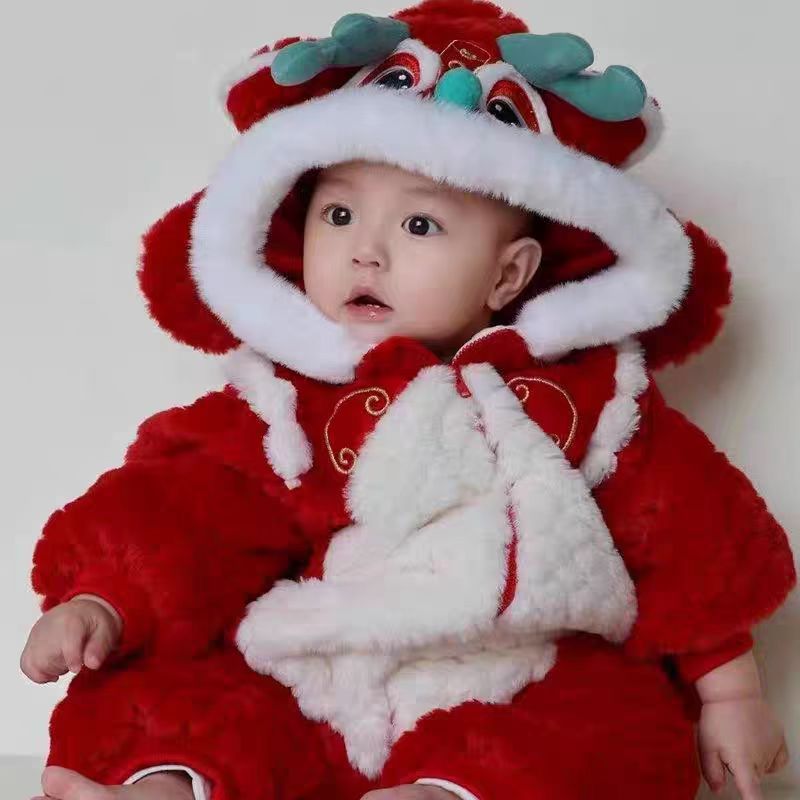Children's cute warm dinosaur