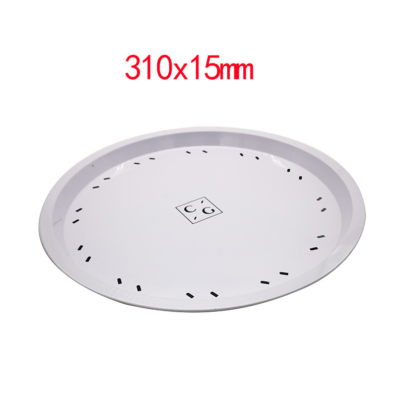 定制圆形水果托盘大号托盘餐用盘310mm马口铁金属收纳餐具盘