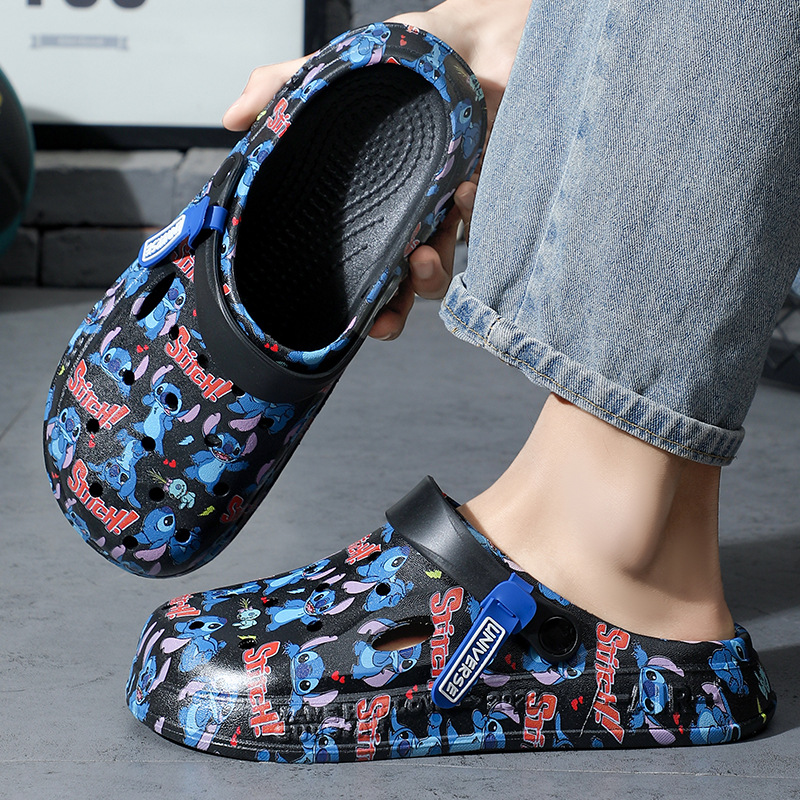 Zapatos con agujeros de verano, tendencia de los hombres, sandalias de Baotou huecas de fondo suave antideslizante, ropa exterior, pantuflas de los hombres de playa de fondo grueso al por mayor