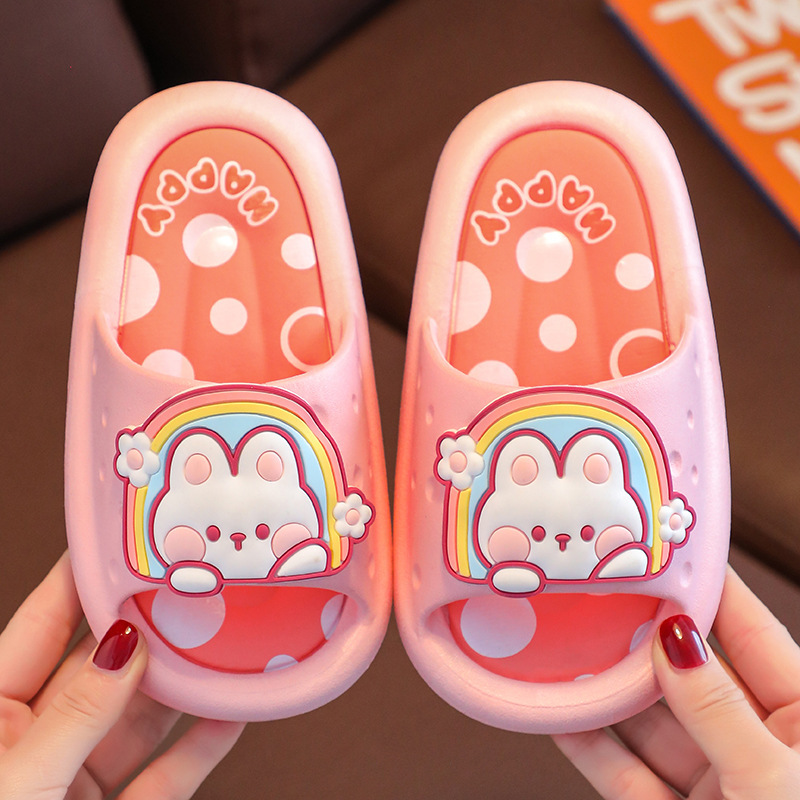 Home Children's Slippers Slip Slippers Girl's Summer Cartoon Cute Anti-soft Bottom Boys' Slippers Baby