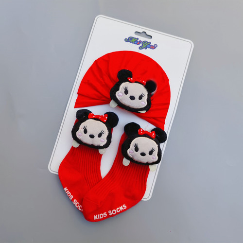 Baby Hat Summer Thin Breathable Socks Set 0-12 Months Newborn Baby Fashionable Cartoon Indian Hat