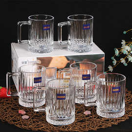 批发透明玻璃杯六件套家用水杯新款酒吧威士忌杯创意促销实用礼品
