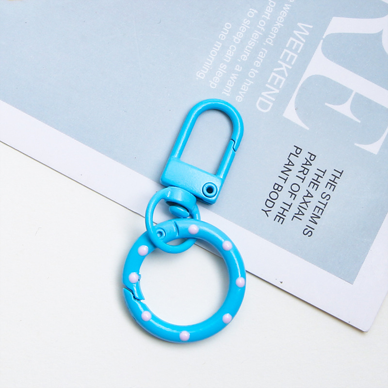 [Sky Blue] Door buckle + polka dot spring buckle