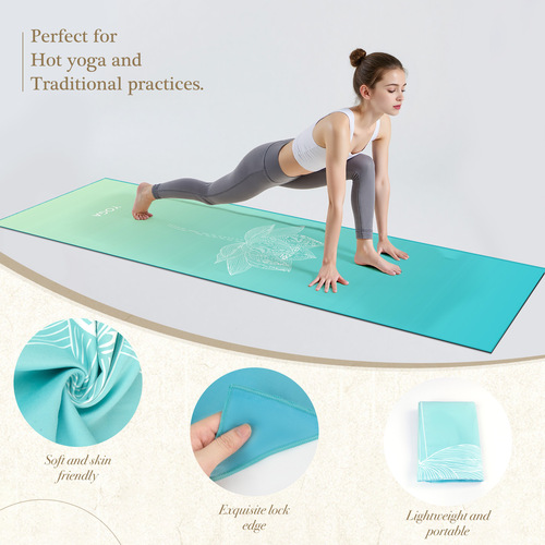 Yoga Mat Cover with Foot Cover - Anti-Slip Yoga Mat Towel, Odor-Blocking, Large Size Quick-Dry Bath Towel