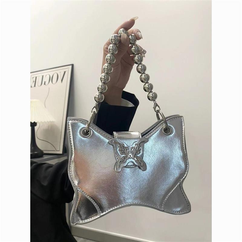 This Year's Popular High-End and Beautiful Butterfly Handbag 2025 Sexy Small Square Bag Sweet and Cool Little Black Work Clothing Versatile Small Bag