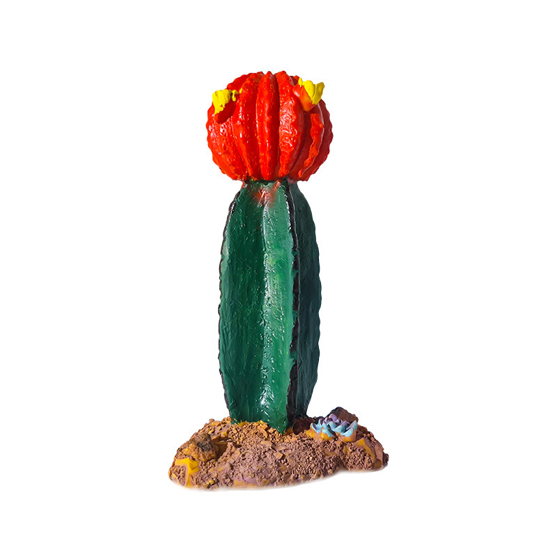Decoración de caja de mascotas de escalada micro escena del desierto gran tuna cactus cactus cactus pecera paisajismo puede hundirse