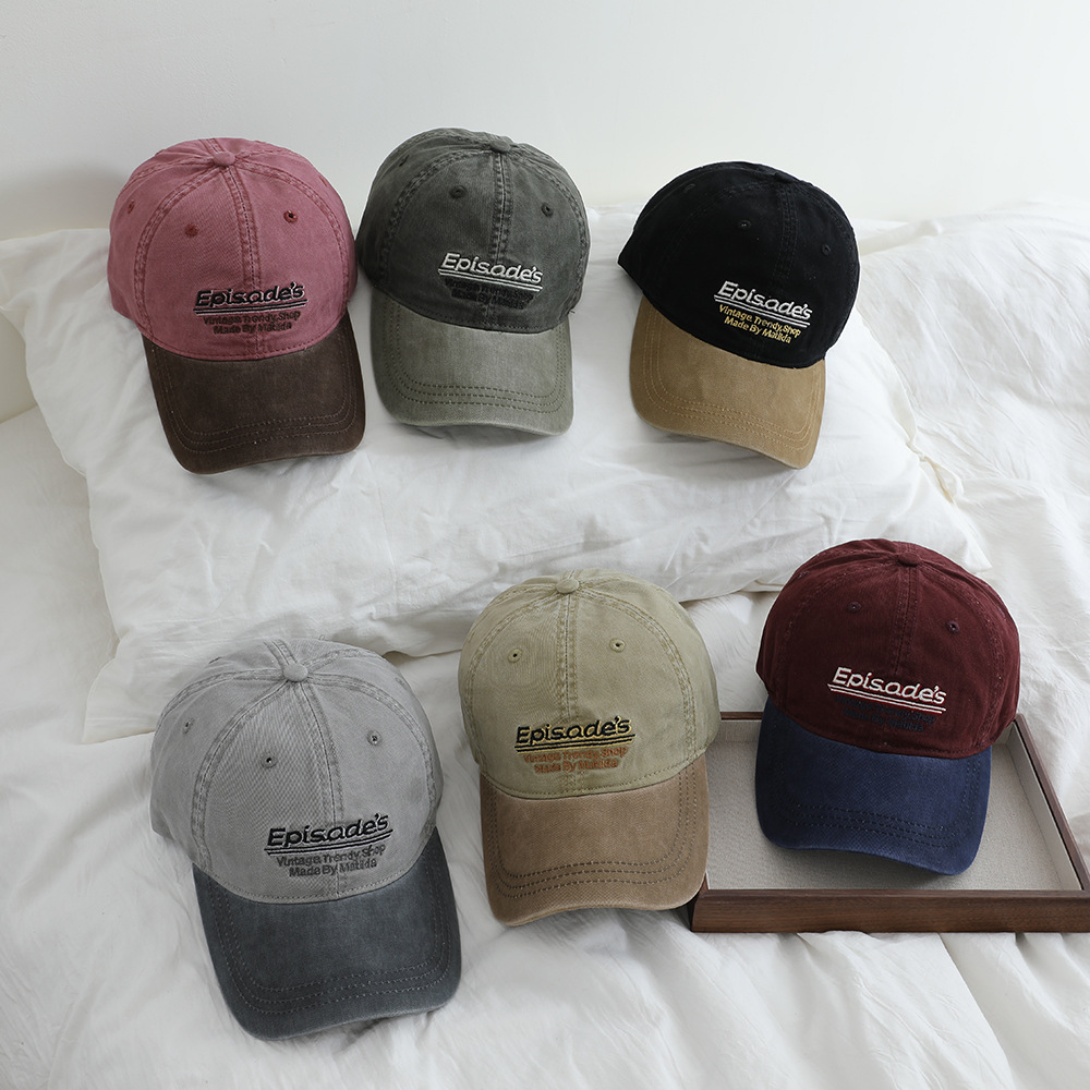 Sombreros infantiles primavera y otoño estilo americano bordado sombrero de béisbol de moda con fotos casuales gorras de lengua de pato para niños y niñas