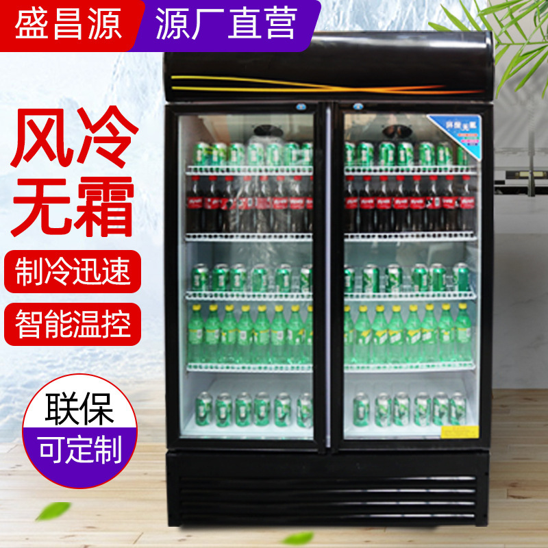 Commercial Beer Cooler Supermarket Convenience Store Beverage Display Cabinet Single Door Double Door Vertical Refrigerated Fresh-Keeping Cabinet