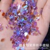 Glossy purple nail decoration for manicure, nail stickers, internet celebrity, flat base, wholesale