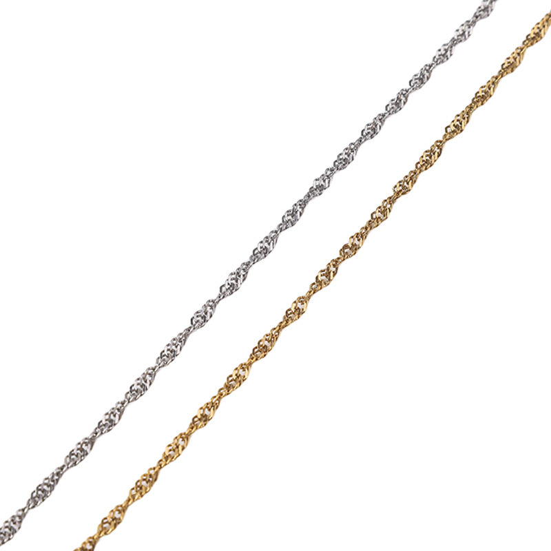 9g Weight Chain Jewelry Making Type DIY Jewelry Accessories Classification 1 Piece Quantity 304 Stainless Steel Material Solid Color Pattern Plating Design Simple Style, Classic Style Style 1 Piece 304 Stainless Steel Solid Color Chain 9
