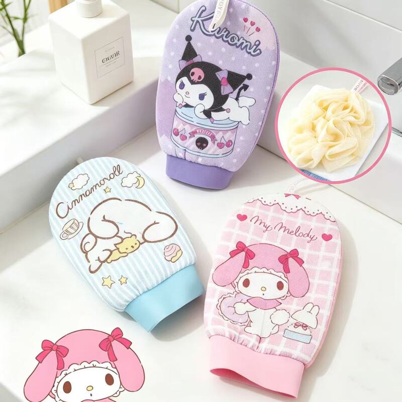 Authentic Sanrio Kuromi Bath Towel, Cute and Stylish, for Girls, Home Use Bath Flower Back Scrubber, Back Scrubbing Glove Authentic Sanrio Kuromi Bath Towel, Cute and Stylish, for Girls, Home Use Bath Flower Back Scrubber, Back Scrubbing Glove