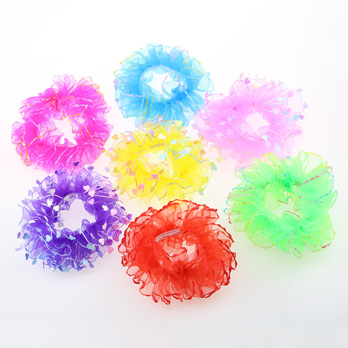 Korean version of children's head flower jewelry princess hair tie hair rope hair rope girl stage performance hair accessories headdress