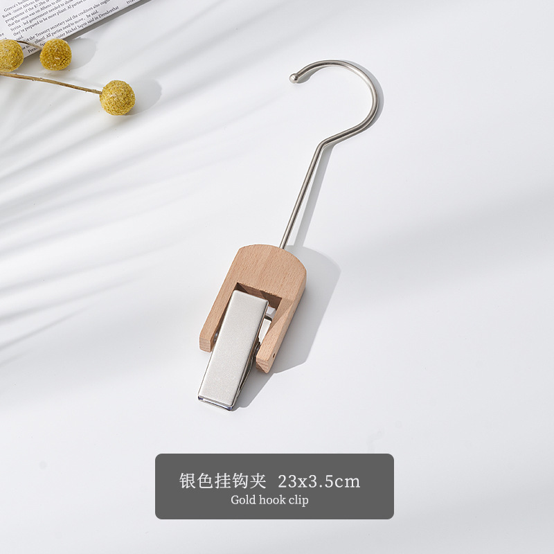 실버 롱 후크 클립