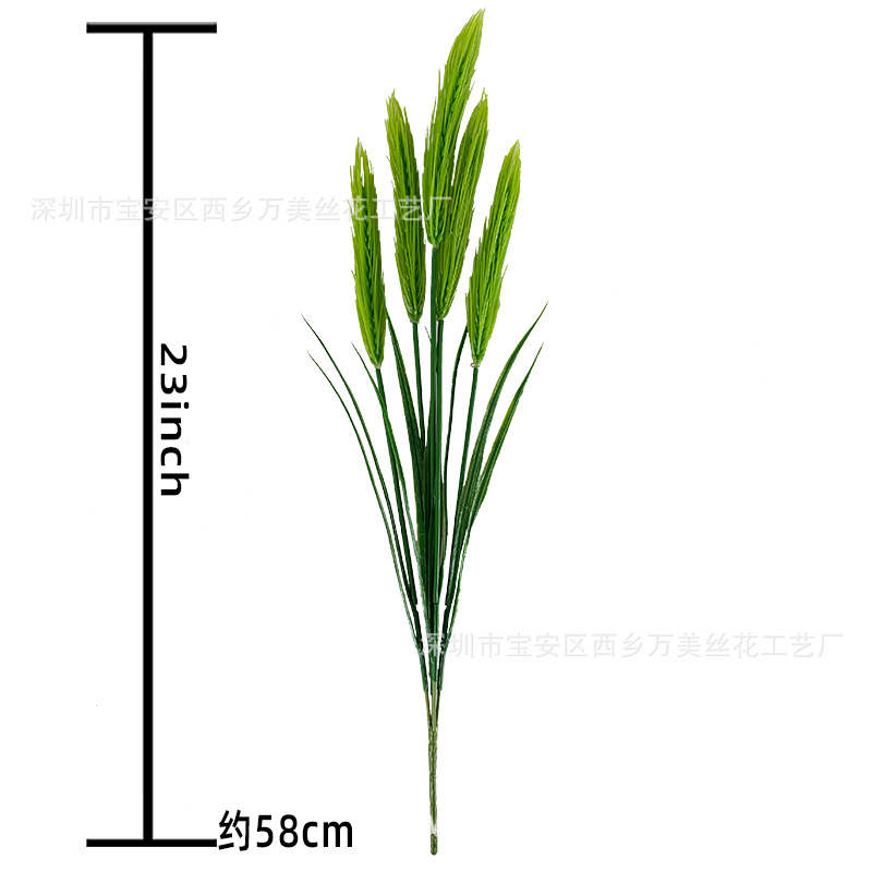 짧은 보리 5갈래( 58cm ) 녹색