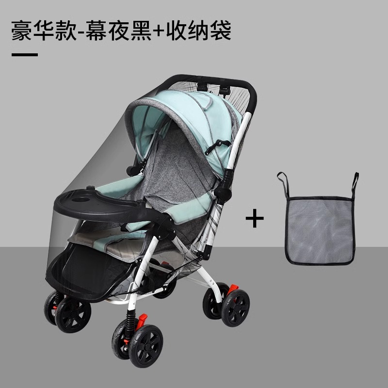 Carrinche de bebé mosquiteros de cubierta completa, carrinche de bebé general, cubierta anti-mosquiteros para niños, paraguas para niños pequeños, hilo de malla de cifrado ampliado