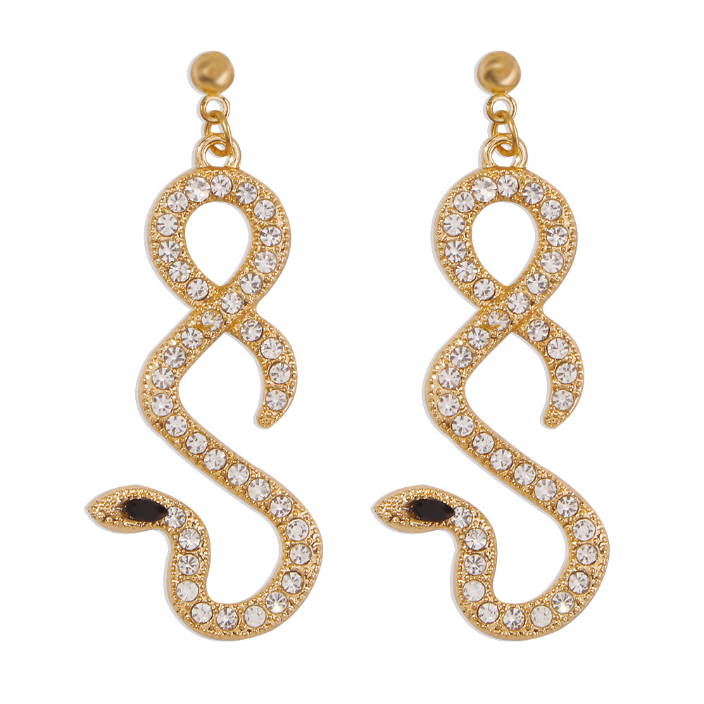 Vente En Gros Bijoux Simples Boucles D&#39;oreilles Creuses En Forme De Serpent Nihaojewelry display picture 9