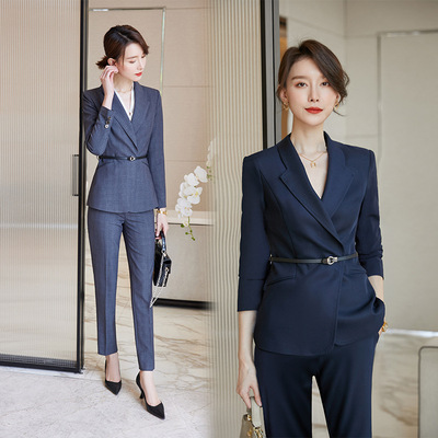 西装外套女秋冬新款高级感职业装气质女神范西服套装职场通勤正装