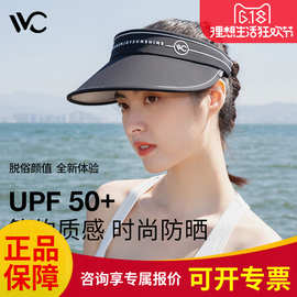 VVC帽防晒帽夏天户外透气防紫外线遮阳帽空顶太阳帽886轻盈大帽檐