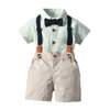 Summer set for boys, bow tie, overall, trousers, children's clothing