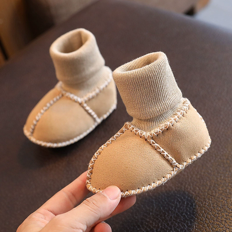 [Baby's Journey] Утолщенная теплая обувь и носки на флисовой подкладке для осени и зимы