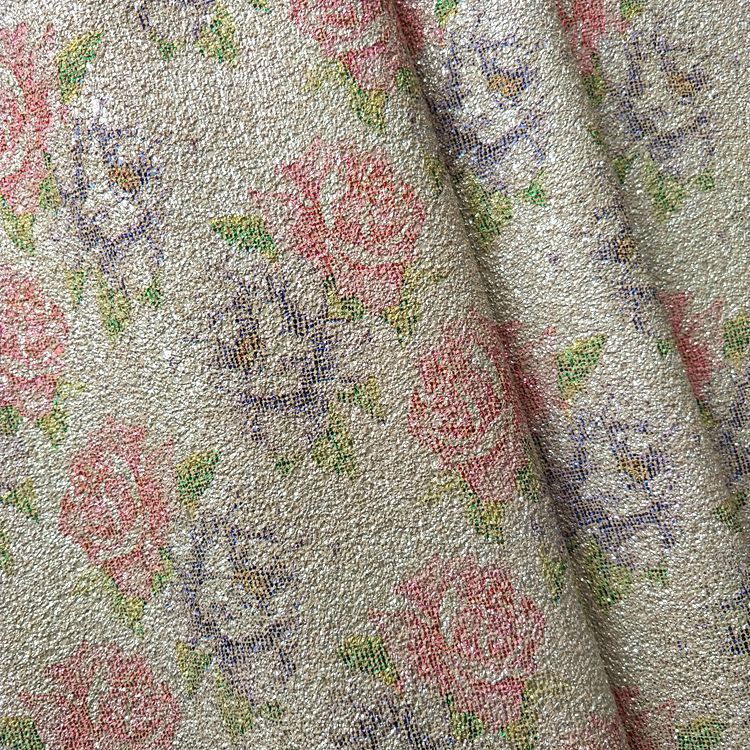 箱包材料金属烫金花朵PVC玫瑰花系列皮革贴膜印花面料花卉图案