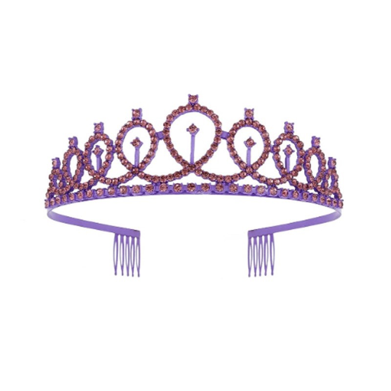 Cristal diadema metal rhinestone horquilla princesa cumpleaños updo rendimiento temperamento tocado corona estilo coreano nuevo