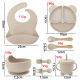 Baby and Child Feeding tableware suit learn to eat training fork spoon baby plate bib complementary food sucker Bowl suit