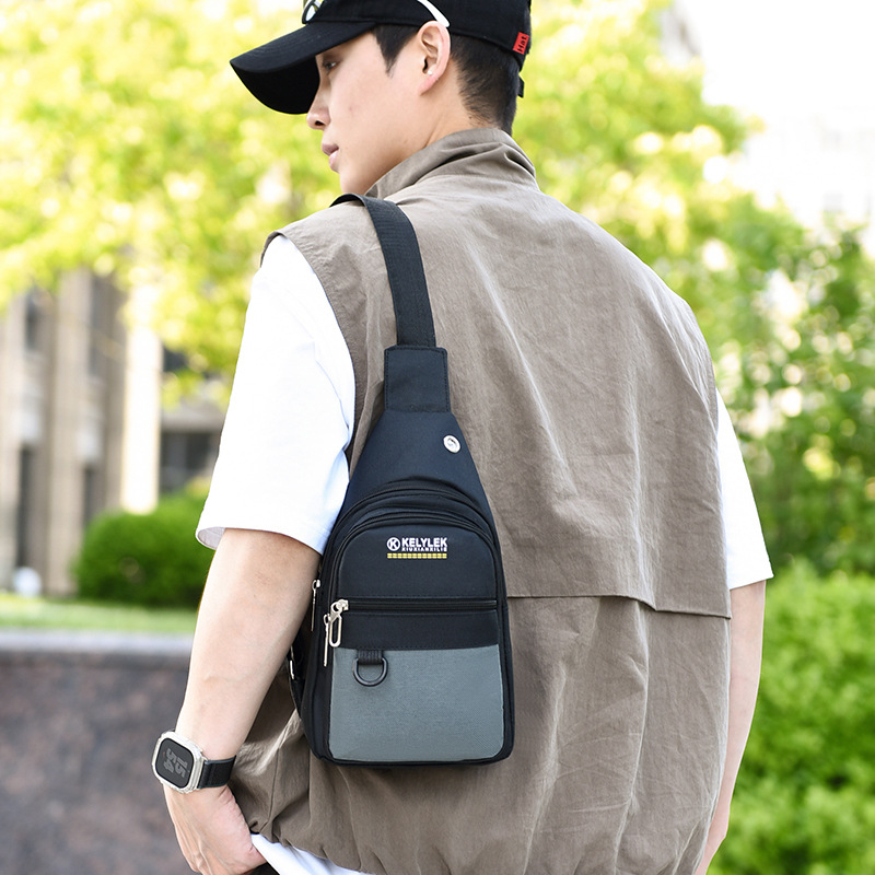 Hombres nuevos mochilas casuales al aire libre bolsas portátiles de pecho de gran capacidad de viaje de negocios bolsas de hombro de moda