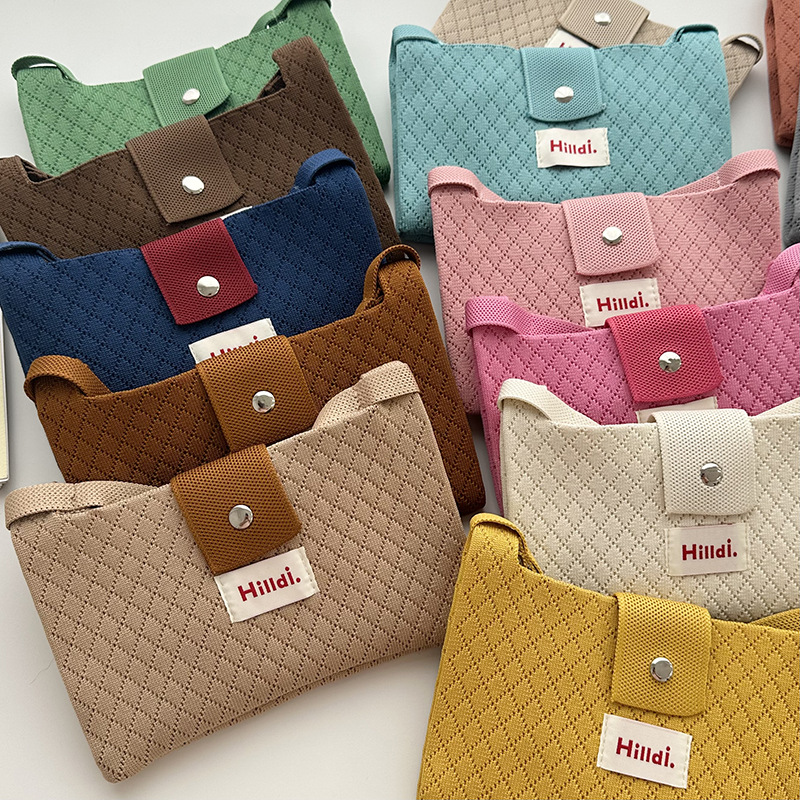 Bolso bandolera 2024 nuevo estilo dopamina color moda todo fósforo diario viajero casual bolso de transporte tejido de estilo japonés y coreano