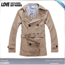 常年供应 厂家直销男士全棉风衣 中长款翻领风衣男外套