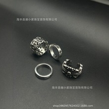 克罗伈复古永恒墓葬戒指十字架开口时尚潮流做旧小红书工厂直批