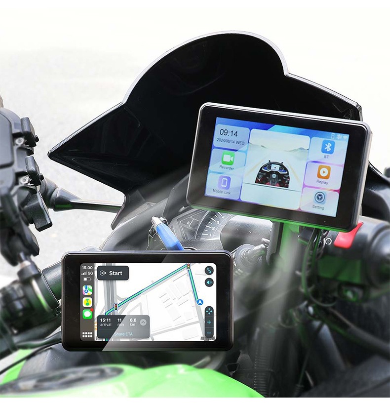6.25inch Motorcycle Dash Cam 2K Dual Recording Front and Rear, Cross-Border Vehicle Gps Navigation/Satellite, Exclusively for Cross-Border Use