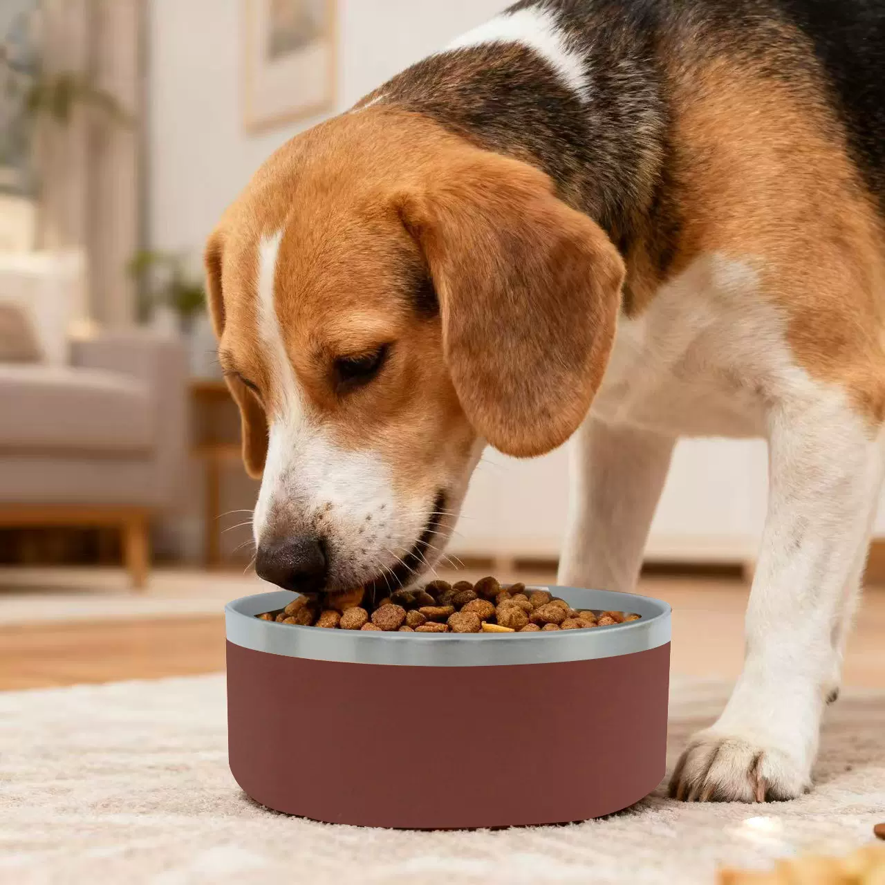 高级感大容量不锈钢狗盆狗碗防打翻宠物食盆狗狗喝水碗狗饭碗防滑