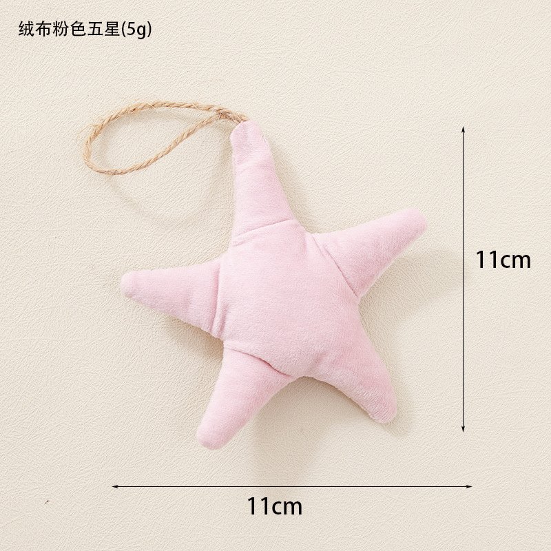 Estrella de cinco puntas rosa terciopelo número 2