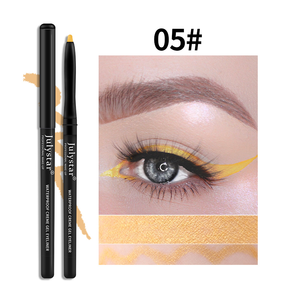 Penna gel colorata Julystar molto sottile, eyeliner resistente, impermeabile, resistente all'olio, che non sbava_voghion.com