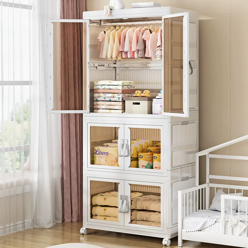 Children's storage system for bedroom, storage box, plastic folding toy
