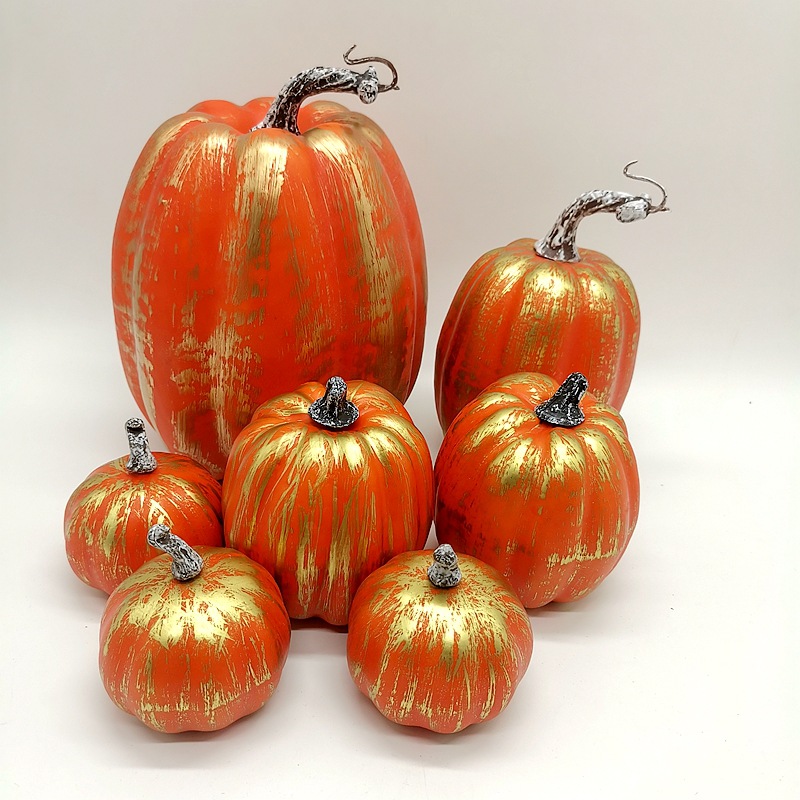 7PCS 오렌지 골드 호박 세트