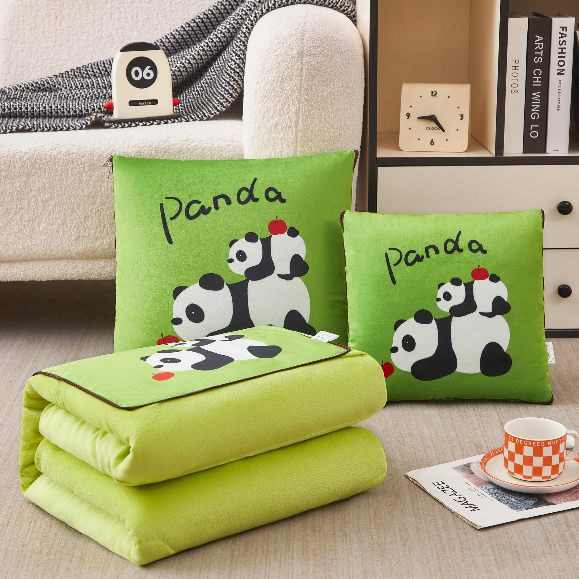 두 마리 판다 (두툼한 기모)