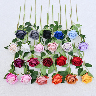 Valentine's Day single pearl flannel rose wall waterfall simulation flower fake flower flower arrangement home decoration cross-border
