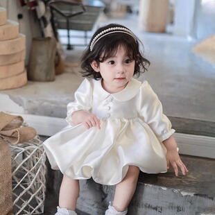 Baby Girl's Birthday Grab Week Dress Spring New High-end dress-year-old Princess Dress Flower Girl's Wedding Dress