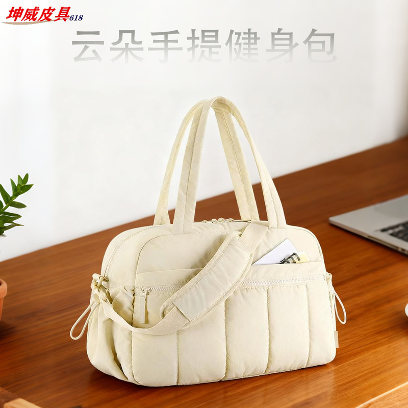 Cross-Border Portable Travel Fitness Bag Large Capacity Cloud Women's Carry-On Dry and Wet Bag Short-Distance Travel Luggage Bag